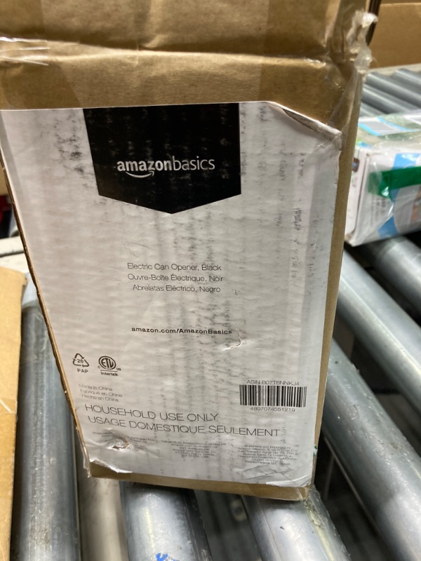 Photo 1 of Amazon Basics Electric Can Opener, Black