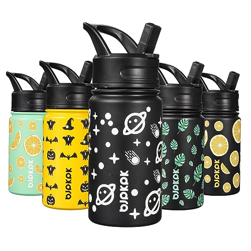 Photo 1 of BJPKPK Water Bottle with Straw Lid, 15oz Insulated Water Bottle, Stainless Steel Metal Water Bottles, Reusable Leak Proof BPA Free Thermos, Flask, Cup