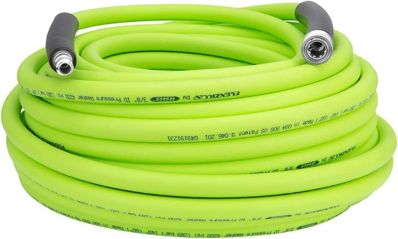 Photo 1 of 
Flexzilla HFZPW426100Q-E 4200 PSI, 100' Pressure Washer Hose, 3/8 in. x 100 ft, ZillaGreen
Size:3/8 in. x 100 ft.