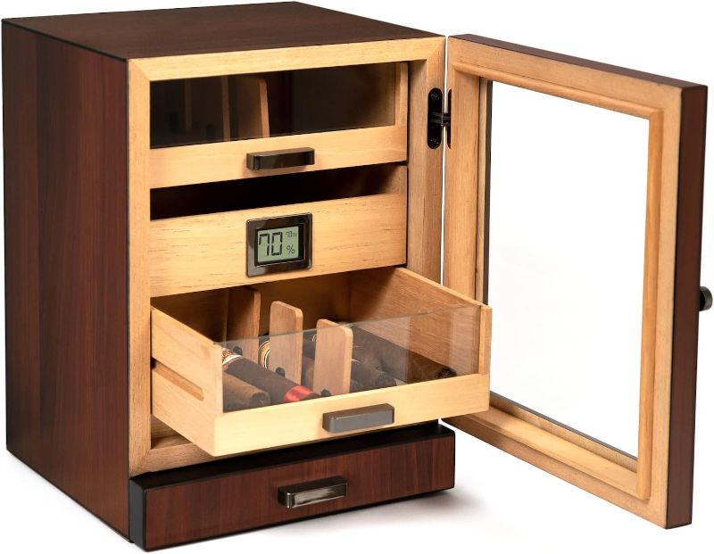 Photo 1 of 
CASE ELEGANCE Luca Cabinet Humidor with thick cedar, easy humidification system, accurate digital hygrometer - Brown