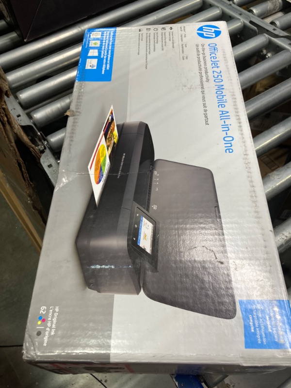 Photo 2 of HP OfficeJet 250 All-in-One Portable Printer with Wireless & Mobile Printing, Works with Alexa (CZ992A) Black ****USED***TESTED CAME ON***