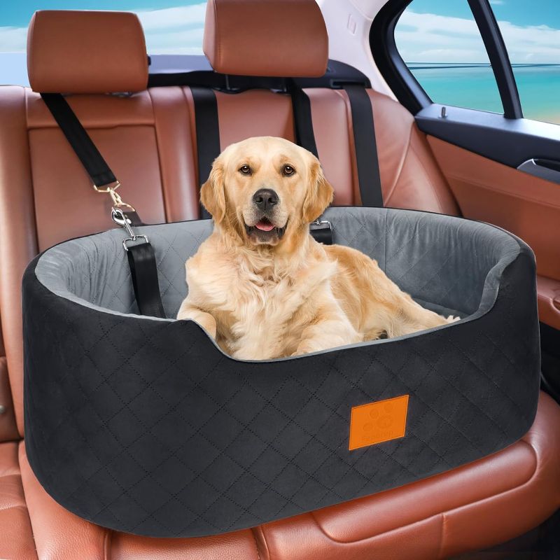 Photo 1 of 
Dog Car Seat for Large/Medium Dog, Pet Car Seat for Dogs Under 55 lbs or 2 Small Dogs, Upgraded Dog Booster Seat, Detachable & Washable Travel Bed Dog...