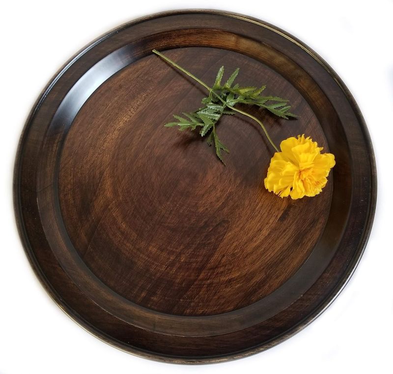 Photo 1 of 
Walnut Finish Lazy Susan with Flared Lip 16"