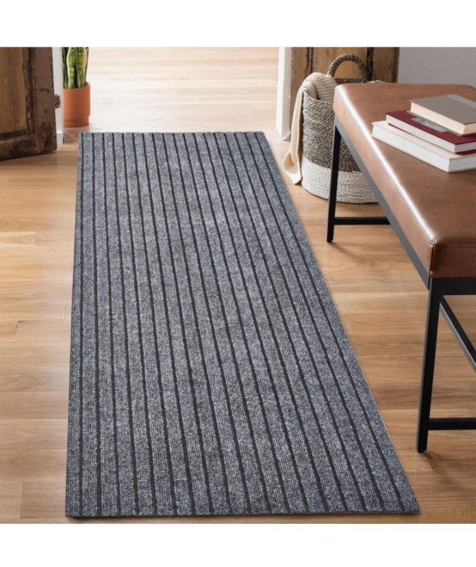 Photo 1 of 2' x 6' Runner Rugs with Rubber Backing, Outdoor Indoor Utility Non Slip Carpet Rug Runner for Hallway, Custom Size Area Rugs Mat for Entryway Balcony Patio Kitchen Garage Stair Laundry