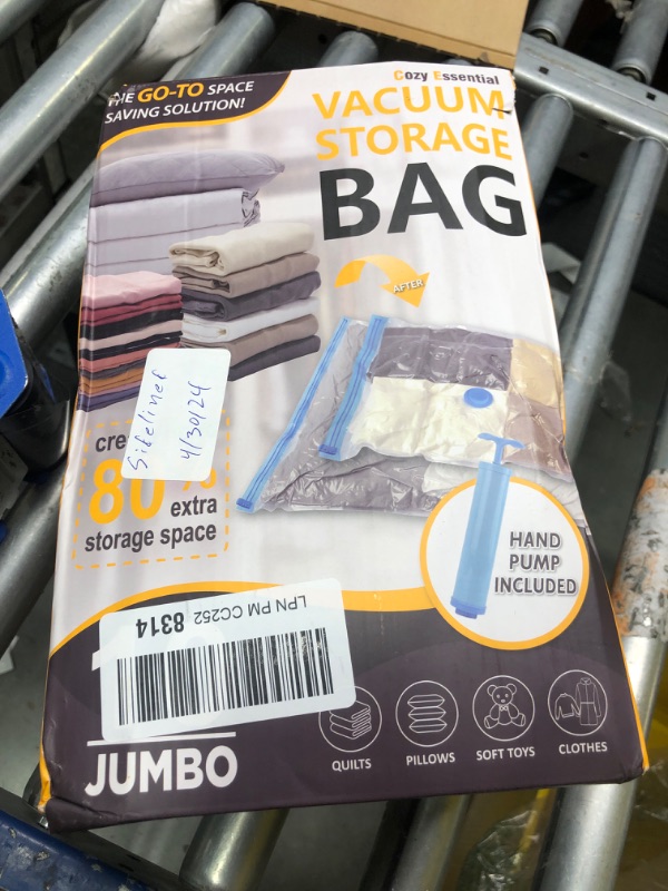 Photo 1 of 10 Jumbo Vacuum Storage Bags, Space Saver Bags Compression Storage Bags for Comforters and Blankets, Vacuum Sealer Bags for Clothes Storage, Hand Pump Included