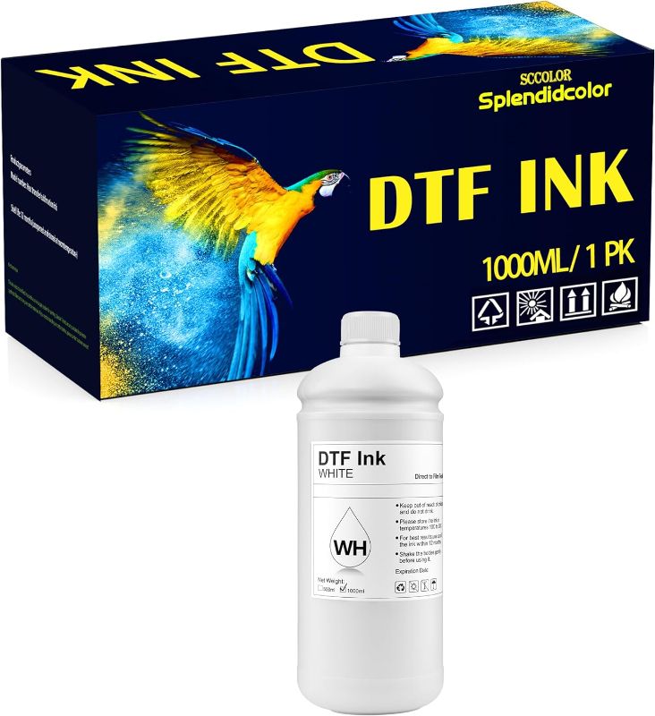 Photo 1 of DTF Ink 1000ML 1 Pack Premium DTF Ink Water Base Digital Inkjet Ink Refill for Direct to Film Printers with Printhead L1800 L805 R1390 4720 I3200 XP600 DX7 DX5 5113.
