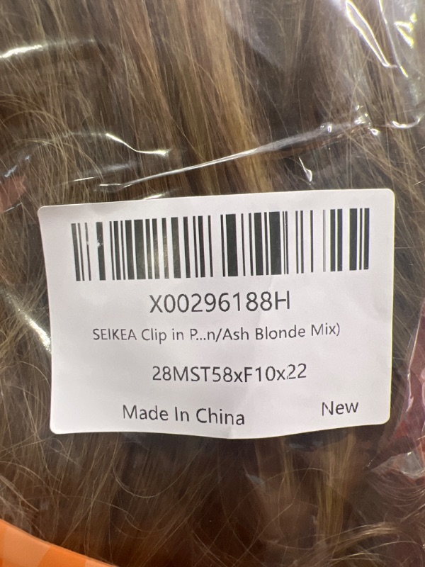 Photo 3 of SEIKEA Clip in Ponytail Extension Wrap Around Straight Hair for Women (28", Brown/Ash Blonde Mix)
