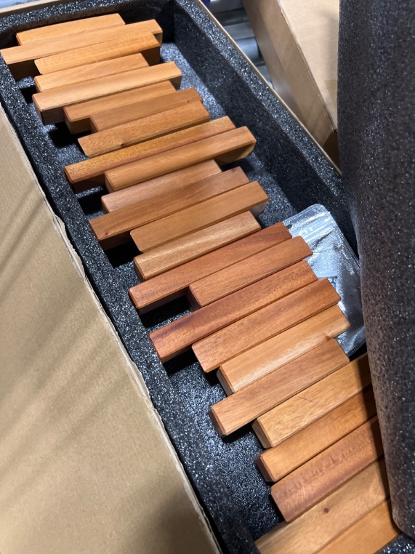 Photo 1 of ****USED*** Acsigesn Wooden Coat Rack Wall Mounted Sticks Multi Rack Solid Handmade Natural Cherry Wood Artwork with 5 Flip-Down Unique Modern Hooks for Coats Bag Hat Umbrella