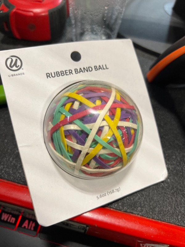 Photo 1 of U Brands Ball Of Rubber Bands, Assorted Colors