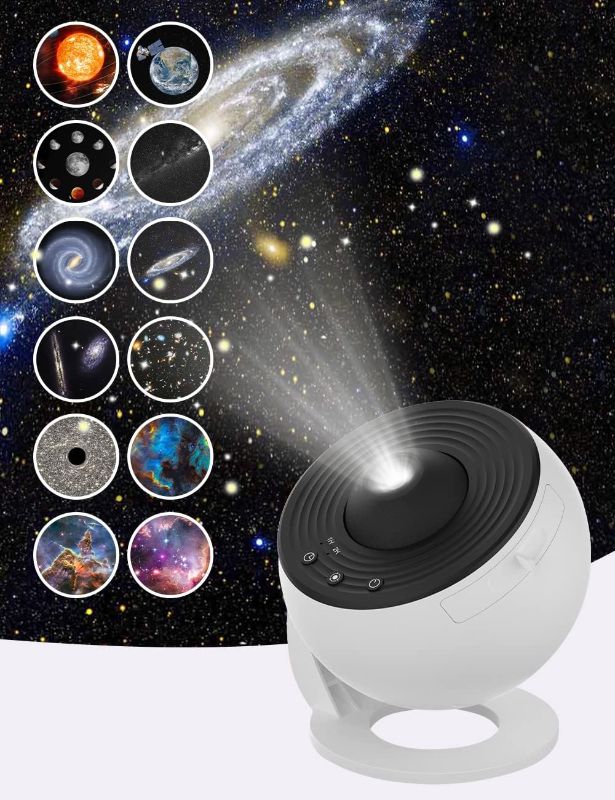 Photo 1 of 
Galaxy Projector, 13 in 1 Planetarium Star Projector for Bedroom Decor, 360° Rotating Nebula Projector Lamp, Timmer Starry Night Light Sleep Projector for...