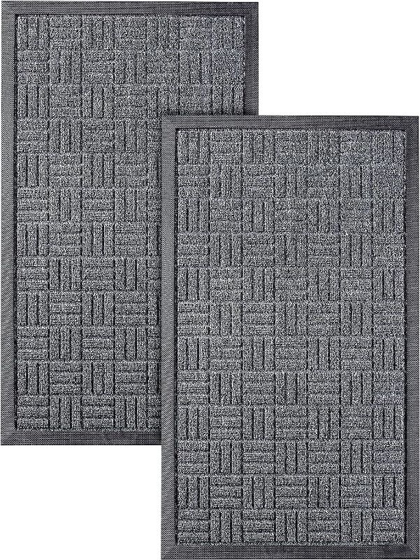 Photo 1 of 
HOMWE Front Door Mats, 2 Pc Set, 29.5 x 17, All Weather Entry and Back Yard, Indoor and Outdoor Safe, Slip Resistant Rubber Backing, Absorbent and...