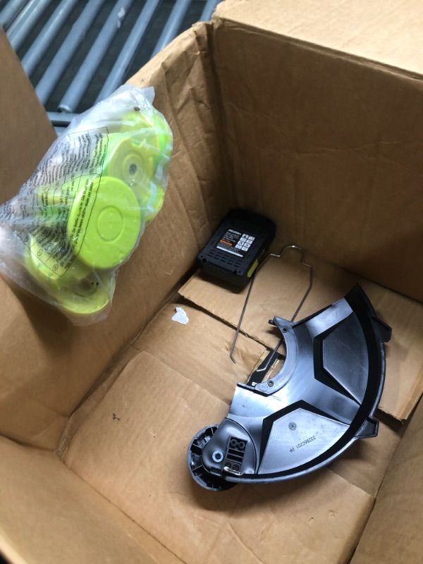 Photo 1 of 12-inch 20V Cordless String Trimmer with Fast Charger, 2 X 2.0Ah Battery Powered with Auto Line Feed, Lawn Edger with 8 Pcs Grass Cutter Spool Line and 2 Spool Cap 12-inch Light Green