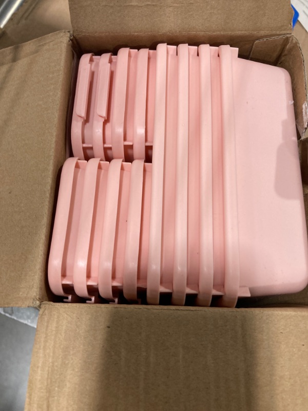 Photo 3 of ****USED** Famhap 16 PCS Pink Desk Drawer Organizers, Versatile Bathroom and Vanity Drawer Organizer Trays, Storage Bins for Makeup, Bedroom, Kitchen Gadgets Utensils and Office (Pink)