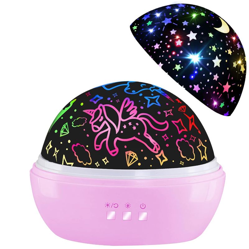 Photo 1 of 
Night Light for Kids,Unicorn Night Light Star Projector Gifts for Kids Toddlers,Night Lights Projector for Baby,Unicorn Lamp Ceiling Lights for Girls..