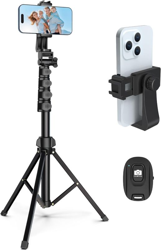 Photo 1 of *** MISSING PARTS***
 64” Tripod for Cell Phone & Camera, Phone Tripod with Remote and Phone Holder, Portable Tripod for iPhone, Phone Tripod for Video Recording,...