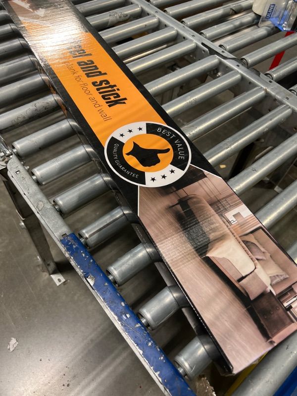 Photo 1 of ****ALL SALES FINAL**** 
Art3dwallpanels Peel and Stick Floor Tiles Vinyl Flooring Planks, 24 Sheets 36 Sq.Ft Black Adhesive Wood Plank, Thin Design 36×6×0.1 Inch  Gray 24