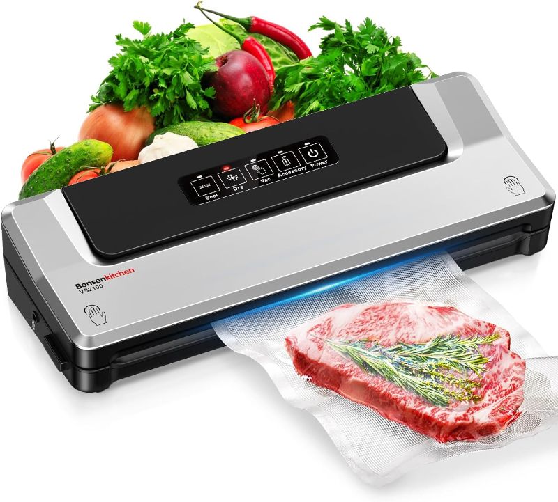 Photo 1 of 
Bonsenkitchen Vacuum Sealer Machine, Fast-Compact Food Sealer, Globefish Technology for High-Speed Continuous Working, Multi-Functional Food Vacuum Sealer...