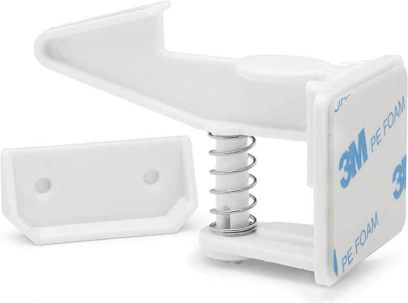 Photo 1 of 
12 Pack Cabinet Locks Child Safety | Baby Safety Cabinet Locks NO Drilling 3M Adhesive Baby Proof Drawer Lock Child proofing cabinets latches for Kids Latch...