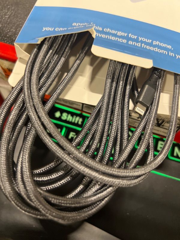 Photo 1 of iPhone Charger, [ Apple MFi Certified] 16FT USB A Cable for Lightning Charger Cable, Fast iPhone Charging Cord Compatible with with iPhone Xs Max/XS/XR/X/8/7/6S/6/Plus/SE/iPad(Silver)