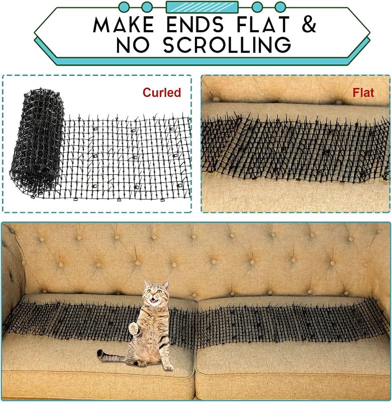 Photo 1 of 
Zopeal 79 x 12 Inch/ 1 Roll Cat Spikes Keep Dog Off Couch Cat Deterrent Mat Strips Cats Dogs Spiked Mat Fence Outdoor Indoor Keep Pet Off Couch Furniture Garden
Color:Black