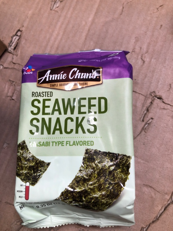 Photo 3 of 
Annie Chun's - Crispy Organic Seaweed, Wasabi Flavor, Vegan, Gluten-Free, Dairy Free, 0g Saturated Fat Per Serving, Light & Airy, Hearty &...