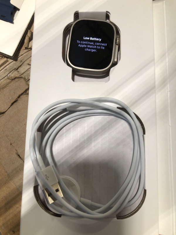 Photo 2 of Apple Watch Ultra [GPS + Cellular 49mm] Titanium Case with Midnight Ocean Band