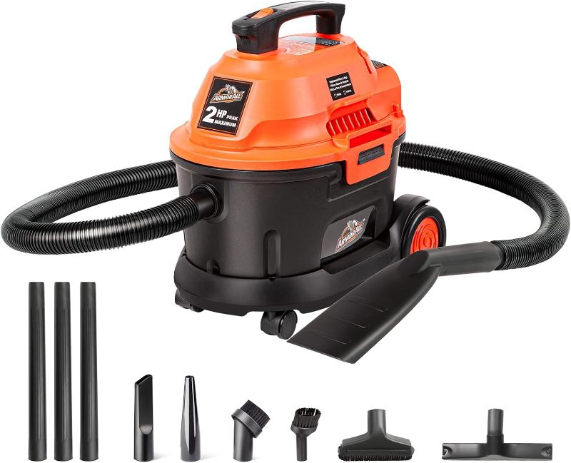 Photo 1 of ****USED** Armor All AA255W 2.5 Gallon 2 Peak HP Utility Wet/Dry Car and Shop Vac, 2.5-Gallon, Orange