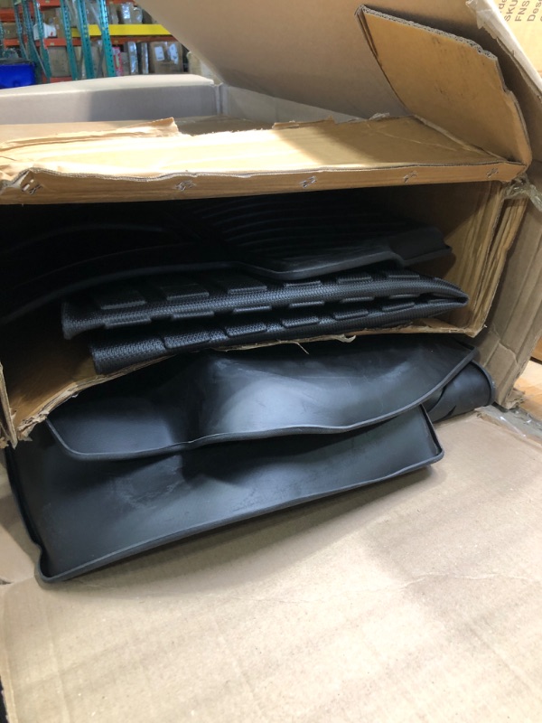 Photo 3 of ****USED*** Floor Mats and Cargo Liner Compatible for Ford Mustang Mach-E 2024 2023 2022 2021 Trunk Liner All Weather Rubber Mat, 1st 2nd Row and Trunk Mat, Black