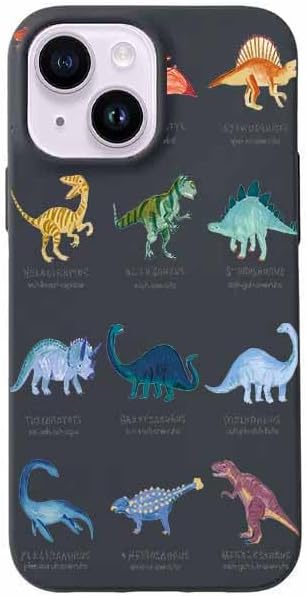 Photo 1 of 
malegaon Dinosaur Collage Case for iPhone 14 Plus,Animal illustration Pattern Design Case,Full Cover Frosted TPU Case for iPhone 14 Plus