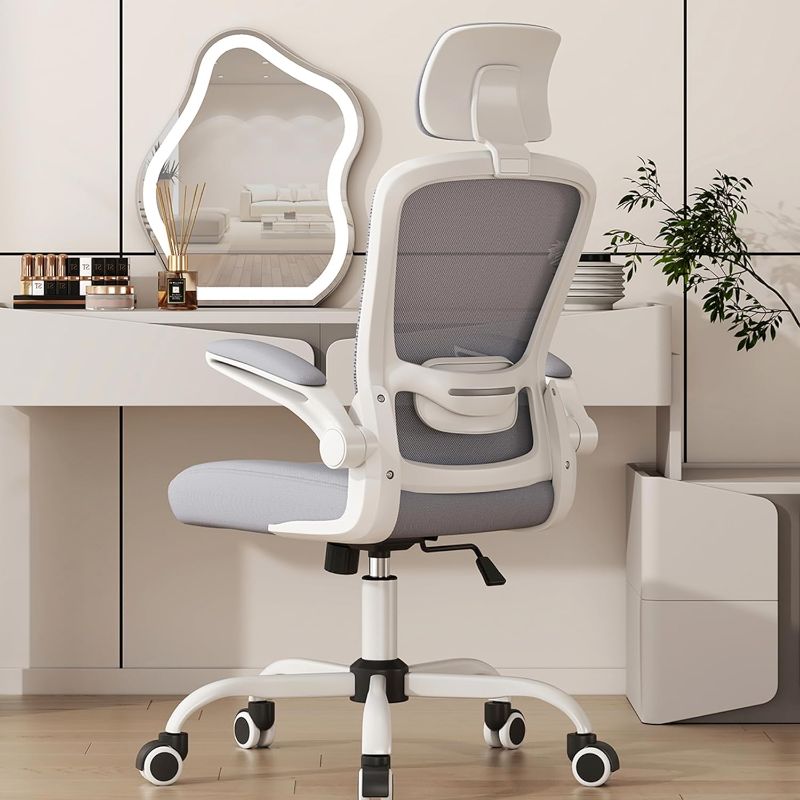 Photo 1 of ****USED***FOR PARTS ONLY***AS IS NO RETURNS***ALL SALES ARE FINAL**** Mimoglad Office Chair, High Back Ergonomic Desk Chair with Adjustable Lumbar Support and Headrest, Swivel Task Chair