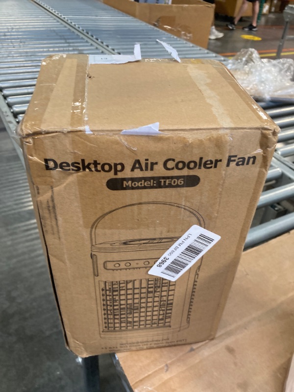 Photo 2 of ****USED***MISSING CHARGER**Portable Air Conditioners, 3-1 Mini Evaporative Air Cooler w/Remote, 1.2L Water Tank & 2 Ice Packs, 1-7H Timer, 5400mAh Battery With USB Charging, Personal Fan For Desktop Home Office Outdoors