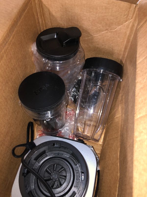 Photo 4 of **PARTS ONLY** Ninja SS101 Foodi Smoothie Maker & Nutrient Extractor* 1200 WP, 6 Functions Smoothies, Extractions*, Spreads, smartTORQUE, 14-oz. , (2) To-Go Cups & Lids, Silver