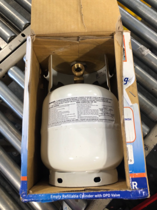 Photo 1 of Flame King 5 lbs. Empty Propane Tank Cylinder with Overfill Protection Device