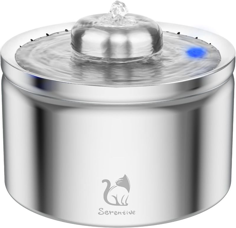 Photo 1 of *** FOR PARTS ONLY ** NO RETUNRS***
Cat Water Fountain 4L/135Oz Stainless Steel Pet Water Fountain for Cats Indoor Automatic Cat Water Dispenser 2 Interchangeable Attractive Water Drinking Flow Cat Drinking Fountain Quick & Easy Refill