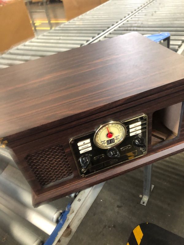 Photo 1 of Victrola Nostalgic 6-in-1 Bluetooth Record Player & Multimedia Center with Built-in Speakers - 3-Speed Turntable, CD & Cassette Player, AM/FM Radio | Wireless Music Streaming | Espresso Espresso Record Player