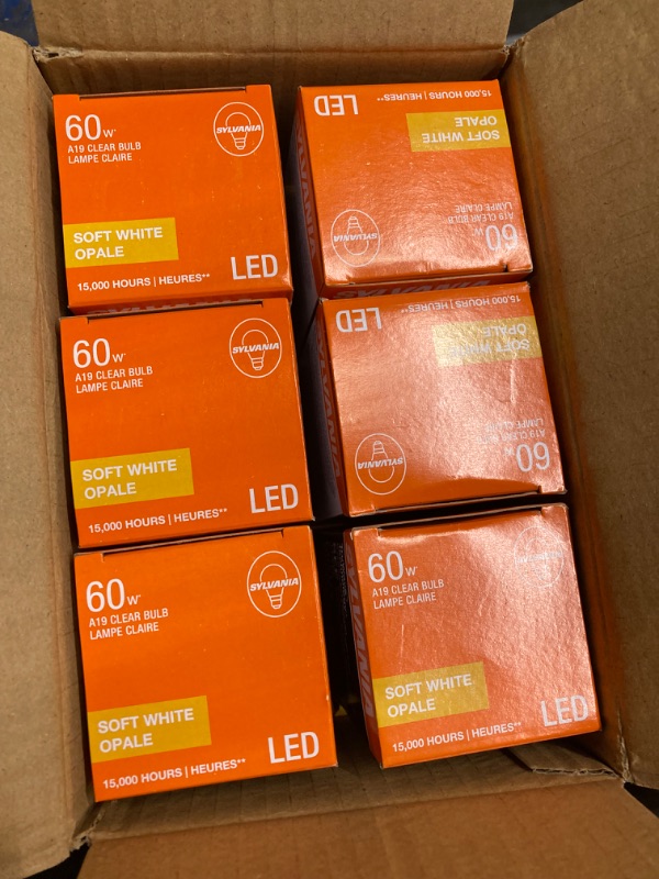 Photo 3 of ***6 count*** Sylvania 40700 A19 Led Light Bulb, 8 Watt