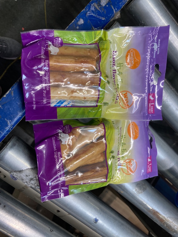 Photo 2 of (2 Pack of 6 EACH) Canine Naturals Bison Chew - Rawhide Free Dog Treats - Made with Real Bison - Poultry Free Recipe - Easily Digestible - 6 Pack of 2.5 Inch Mini Rolls for Dogs 20lb Or Less, Bison 4.2 Ounce (2 Pack of 6 EACH)