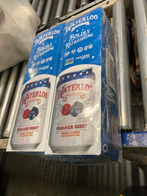 Photo 2 of ***  (2 Pack of 12 EACH = 24 CANS)***  –Waterloo Sparkling Water, Summer Berry Naturally Flavored, 12 Fl Oz Cans Zero Calories and Zero Sugar or Sweeteners of Any Kind