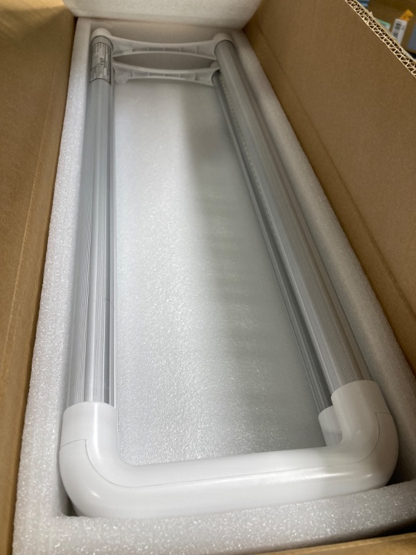 Photo 5 of T8 T12 U Bend LED Tube Light 2x2 Foot, 20W (40 watts equivalent), Cool White 6000k, Clear Cover, Ballast Bypass, ETL Listed, 10-pack 6000k 10 Count (Pack of 1)-Clear Cover