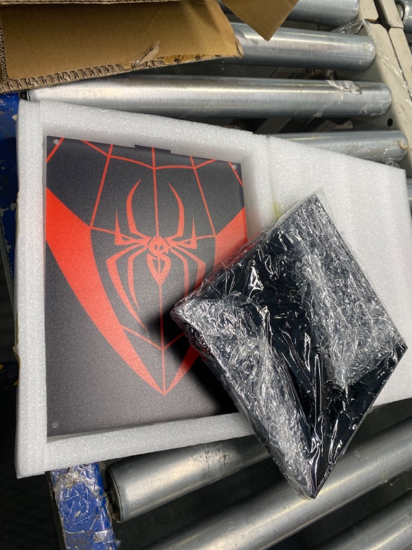 Photo 1 of Acrylic Display Case for Lego Spider man's Mask 76285 Building Kit for Adults, Dustproof Display Box, Clear Acrylic Plate with Base & HD Painted Background (Only Box, Not Model)