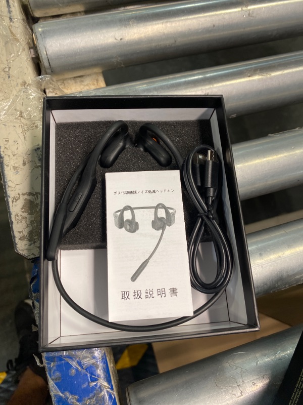 Photo 3 of ****USED*** IFECCO Open Ear Conduction Headphones with Mic - Bluetooth 5.3 Headset with Noise Cancelling Microphone,Wireless Headset with Mic for Working Office Meeting Black