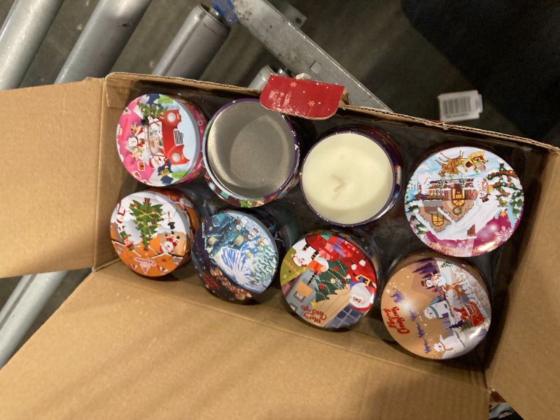 Photo 3 of 16 Pack Christmas Scented Candles Gift Set 2.5oz Strong Fragrance Aromatherapy Candles Natural Soy Wax Candles Portable Travel Tin Jar Candles gifts for Home Scented Decoration Birthday Valentine'sDay