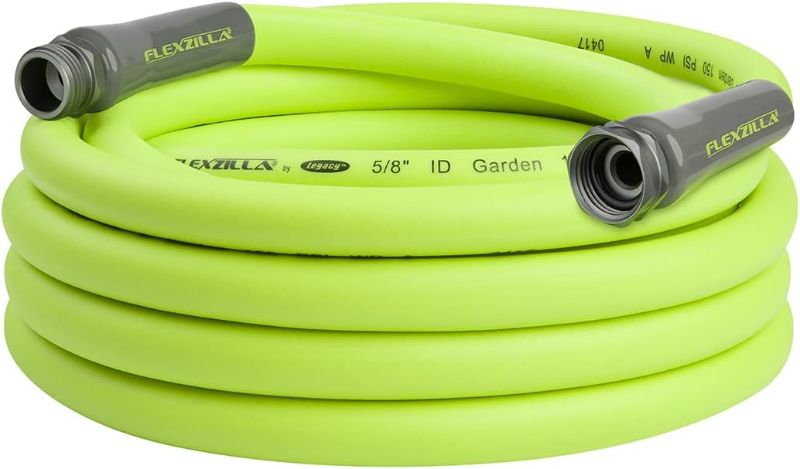 Photo 1 of ***USED***NEED TO BE CLEANED**  Flexzilla Garden Hose 5/8 in. x 50 ft, Heavy Duty, Lightweight, Drinking Water Safe, ZillaGreen - HFZG525YW-E
