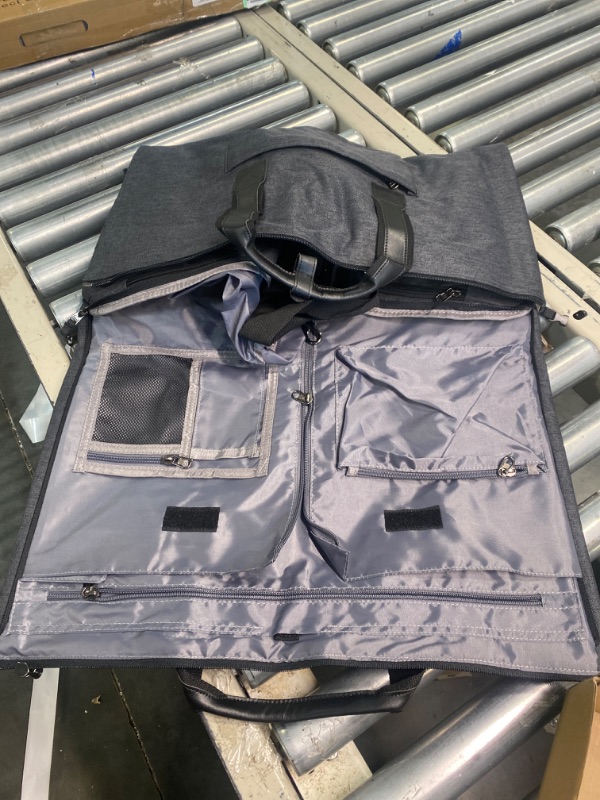 Photo 1 of Modoker Convertible Garment Bag with Toiletry Bag, Carry On Garment Duffel Bag for Men Women Travel, Multi-Function Suit Bag 2 in 1 Hanging Suitcase, Black Jet Black