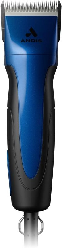 Photo 1 of ****USED** CORD IS SLIGHTLY  DAMAGED** Andis 68520 Excel Professional 5-Speed Detachable Blade Clipper Kit - Animal/Dog Grooming, Rotary Motor, Soft-Grip Anti-Slip Housing, 14-Inch Cord, for All Coats & Breeds, SMC, Blue
