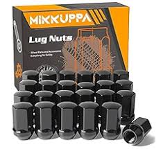 Photo 1 of 14x1.5 Lug Nuts - Replacement for 1999-2022 Silverado 1500, 2012-2022 Chevy Suburban, 2000-2022 GMC Yukon, 2012-2022 Ram 1500 2500, 7/8" Hex Black Closed End OEM Lug Nuts 5 pcs