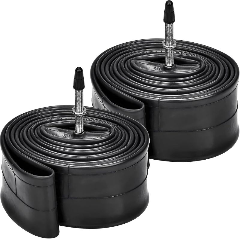 Photo 1 of 2 Pack 29" Bike Tubes 29x2.125/2.2/2.3/2.35/2.40 FV48mm Presta Valve 29" Bicycle Tubes Compatible with 29 x 2.125 29 x 2.20 29 x 2.25 29 x 2.30 29 x 2.35 29 x 2.40 Mountain Bike Inner Tubes