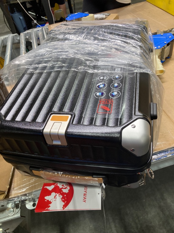 Photo 1 of ****USED***20 INCH ONLY 1 LUGGAGE** Joyway Carry On Luggage, Expandable Suitcase with Smart Luggage Cup Holder and USB Port, 20 IN Hardside Luggage with TSA Lock Spinner Double Wheels, Black Black Carry-On 20-Inch