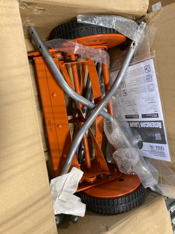 Photo 1 of American Lawn Mower Company 1204-14 14-Inch 4-Blade Push Reel Lawn Mower