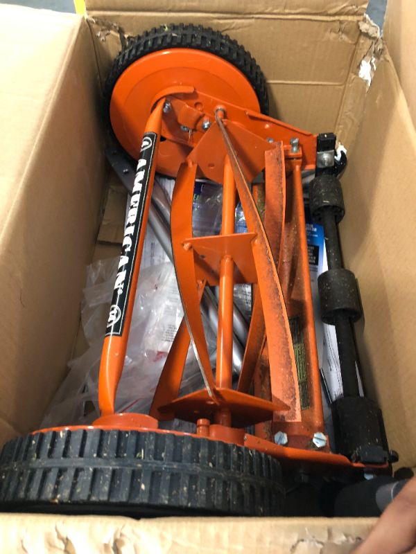 Photo 1 of American Lawn Mower Company 1204-14 14-Inch 4-Blade Push Reel Lawn Mower
